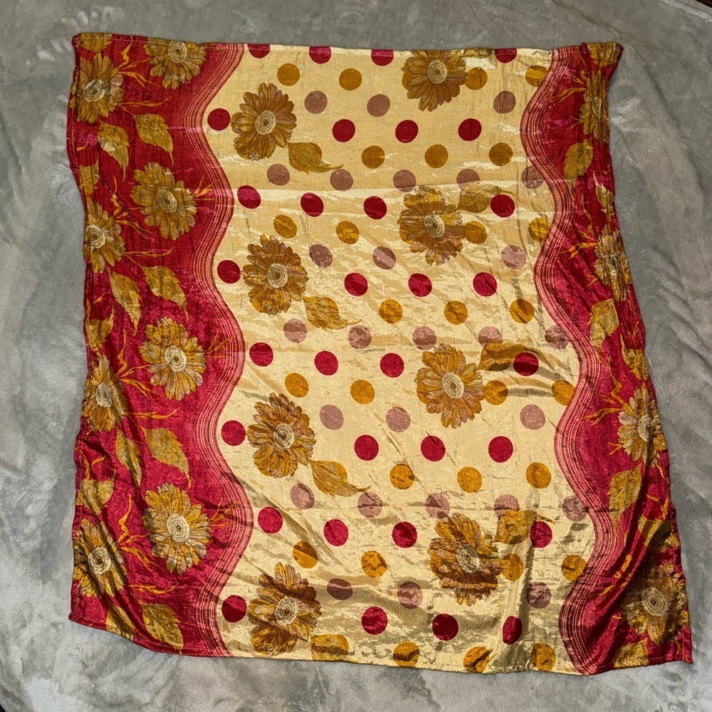 Floral Polka Dot Scarf